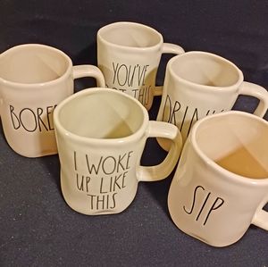 Rae Dunn Mugs 5pcs